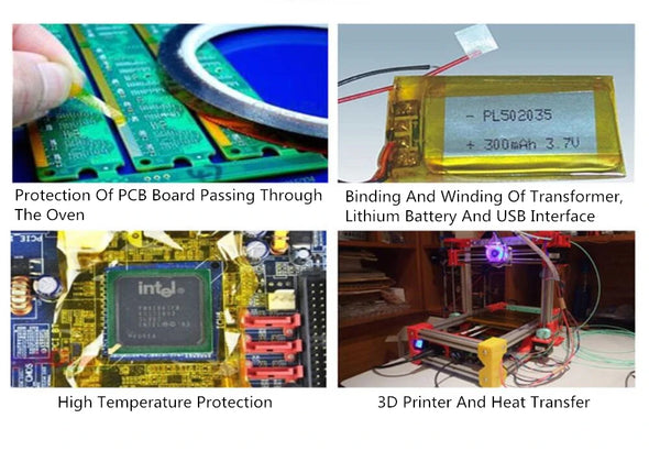 3D Printer Parts High Temperature Resistant Heat BGA Kapton Polyimide Insulating Thermal Insulation Adhesive Tape