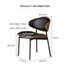 Luxury Designer Dining Chair Leather Minimalist Stool Single Person Chair Soft Modern Style Dining Chairs Living Room Furniture