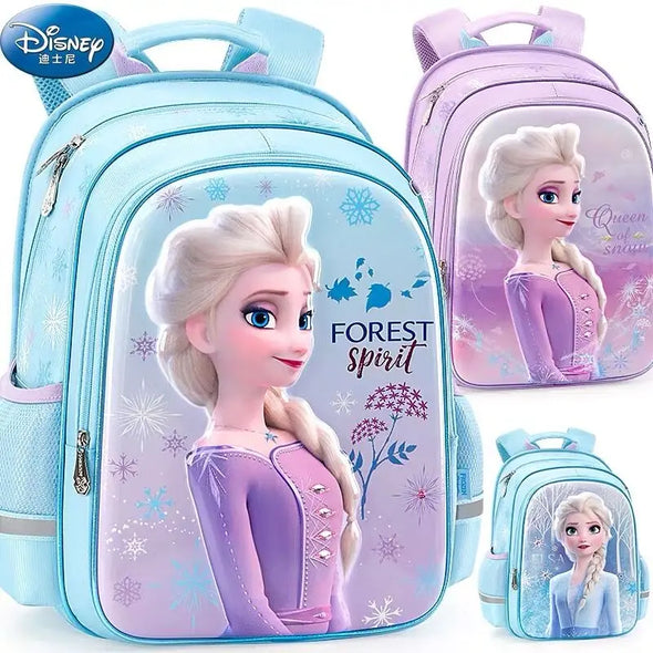 100% Genuine 38CM Disney Frozen Elsa Anna Cartoon Schoolbag Girls Backpack Children Primary School Schoolbag Children Backpack