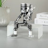 Carving Piston Skull Face Sculpture Mechanical Punk Resin Figurine Art Ornaments Creatives Funny Office Home Table Decorations