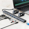 10 in 1 USB Hub Dock AUX HD-compatible VGA Adapter USB C Laptop Docking Station USB 3.0 5Gbps Data Ports for Macbook Huawei