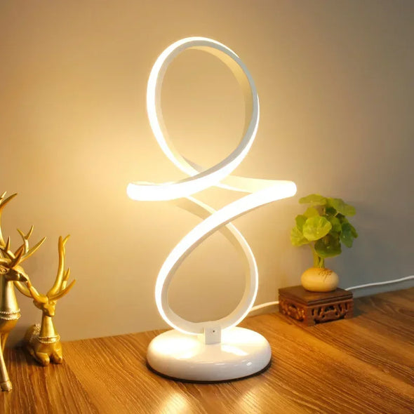 CETANT LED Table Lamps Minimalist Lines Black White Lights For Study Makeup Desk Bedside Living Room Bar Decorative Fixtures