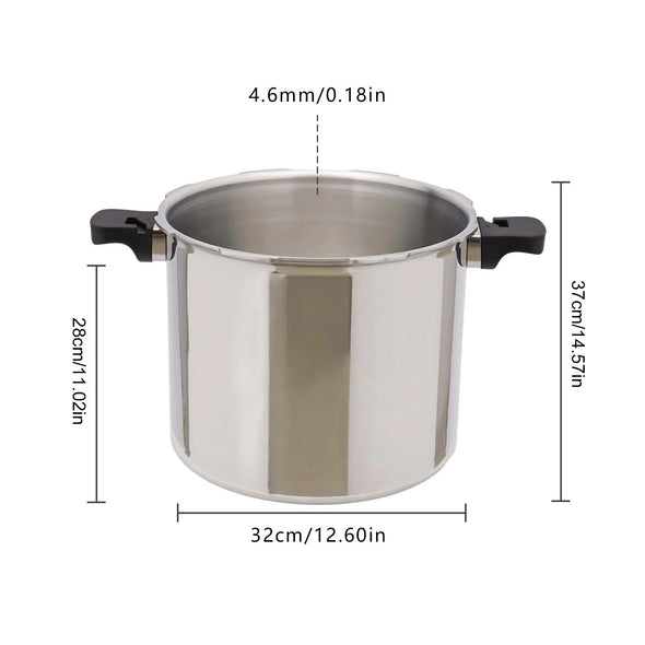 23 Quart Pressure Canner and Cooker with Pressure Gauge 10PSI Explosion Proof Safety Valve Extra-Large Size