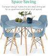 5-Piece Dining Set, Compact Mid-Century Modern Table & Chair Set for Home, Apartment w/ 4 Chairs, Plastic Seats, Wooden Legs