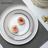 1Pc Nordic Luxury Dinner Plates Rice Bowl Soup Plate Serving Cake Dessert Plate Rack Set Decorative Dinnerware for Wedding Party