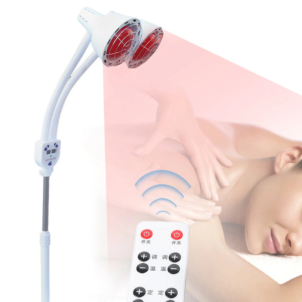 Beauty Timer Light Health Care Light 2Head Floor Stand Infrared Heat Physical Therapy Lamp Medical Heating Lamps Therapeutic