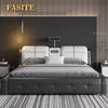 Smart Luxury Modern Double Bed King Size Master Multifunctional Queen Double Bed White Luxury Letto Matrimoniale Room Furniture