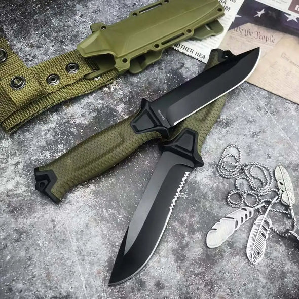 GB Stainless Steel Outdoor Survival Knife Portable Camping Pocket Knife Military Tactical Knives Bushcraft Survival Hunting EDC