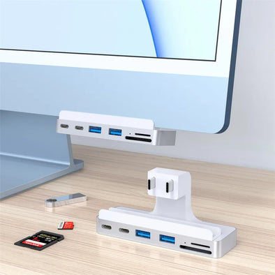 Colorii USB C Clamp Hub Type-c for 2021 iMac with USB C USB 3.0 Micro/SD Card Reader 4K HD Docking Station iMac Accessories