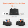 Alxum Dual Bay SSD Hard Drive Docking Station USB C to SATA HDD Docking Station for 2.5/3.5 inch Hard Drive Dock Offline Clone