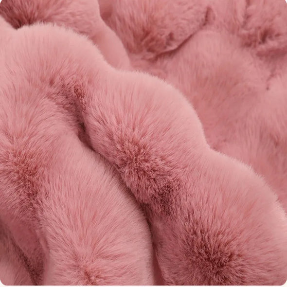 1Pc Bubble Plush Carpet For Home Decor Imitation Rabbit Hair Balcony Cushion Kids Living Room Faux Fur Rug Girl Bedroom Foot Mat