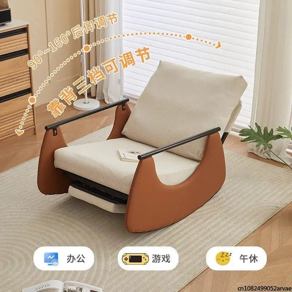 Comfortable Rocking Chair, Leisure Lazy Sofa Lounge Chair, Home Living Room Chair, Balcony Sitting and Reclining Rocking Chair