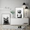 Cute Animals Toilet Paper Living Room Murals Wall Art Poster Otter Cat Tiger Canvas Painting Funny Bathroom Bathroom Home Decor