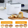 Automatic Bread Machine with Dual Kneading Paddles 15-in-1 Dough Maker with Gluten Free