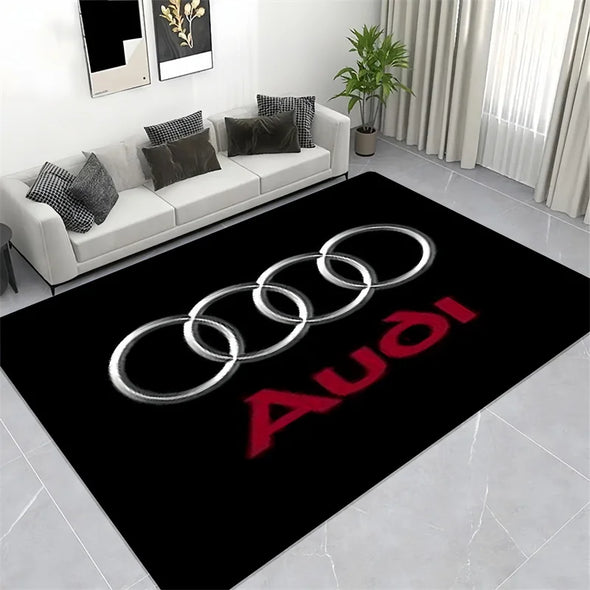 AA-AUDI Logo  Logo Large Carpet,Living Room Bedroom Sofa Area Rug,Floormats,bath Mat,poaymat decoracion