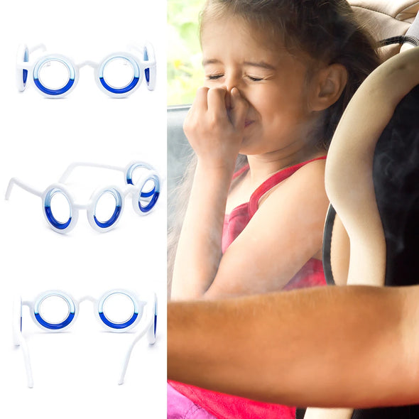 Car Anti-Vertigo Glasses Without Lens Motion Sickness Glasses Detachable Lightweight Accessories for Old Adults Children Travel