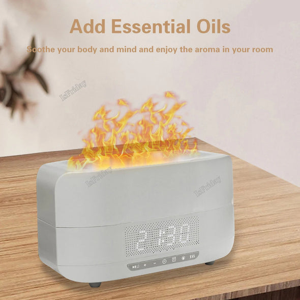 3 In 1 Air Humidifiers 400ML Essential Oil Diffuser With Bluetooth Speaker Alarm Clock Aromatherapy Humidifiers For Home