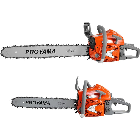 68CC 2-Cycle Top Handle Gas Powered Chainsaw 24 Inch 20 Inch Petrol Handheld Cordless Chain Saw for Tree Wood Cutting