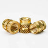 200pcs M4 Brass Hot Melt Heat Insert Nut Knurled Thread Insertion Copper Nut Embed Parts Pressed Fit into Holes for Plastic Case