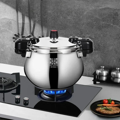 6L 20cm Pressure Cooker Stainless Steel 80Kpa Ball Shape Soup Pot General Use for Gas and Induction Cooker Pressure Canner