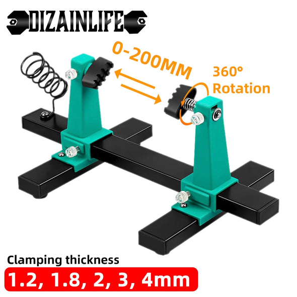 Circuit Board Holder Stable Adjustable PCB Welding Bracket Auxiliary Clamp Repair Tool Clamping Kit 360° Heavy Duty Base Plate