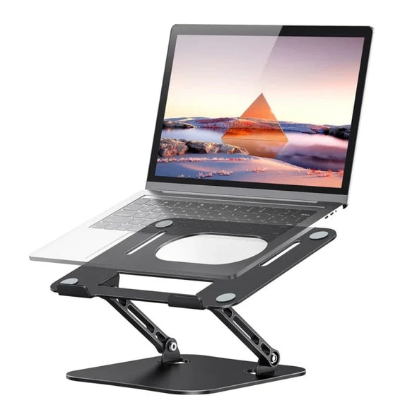 WELTIG Adjustable Aluminum Laptop & Tablet Riser & Stand - Portable & Foldable