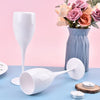 2024 Pretty Champagne Flutes Plastic Wine Glasses Dishwasher-safe White Champagne Glass Restaurant Beer Whiskey Drinkware