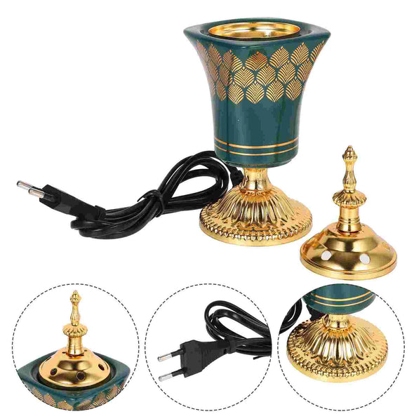 Electric Ceramic Incense Burner Arabia Charcoal Bakhoor Censer Middle East Sandalwood Fragrance Stove Home Decoration US/EU Plug