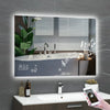 Smart Bathroom Mirror with Bluetooth Wi-Fi Enabled Weather Display, Fog Free,LED Light Vanity Mirror Lighted Touch Sensor Makeup