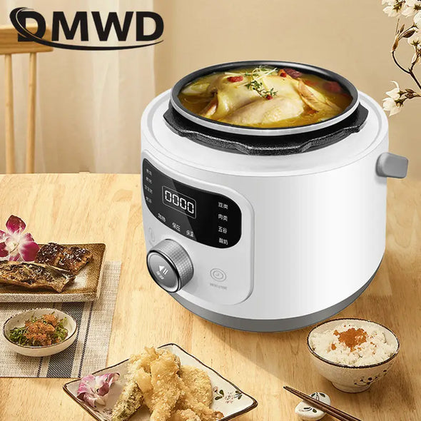 1.8L Multifunctional Programmable Pressure Slow Cooking Pot Non-stick Rice Cooker Stainless Steel Electric Pressure Cooker 220V