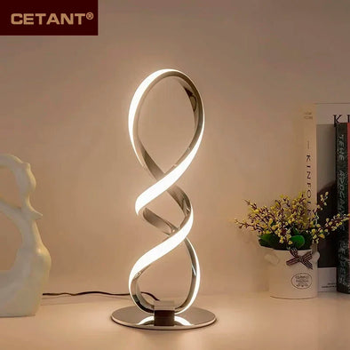 CETANT LED Table Lamps Minimalist Lines Black White Lights For Study Makeup Desk Bedside Living Room Bar Decorative Fixtures