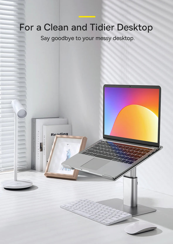 WELTIG Foldable Aluminum Laptop Riser & Stand for MacBook & Tablets