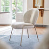 Nordic lamb dining chair minimalist modern designer makeup light luxury armchair milk coffee shop restaurant dining chair