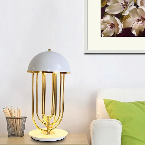 Modern New Arrival Antique Style Hotel Decorative Mushroom Shape Desk Lamp Luxury LED Table Lamp For Office Living Room light