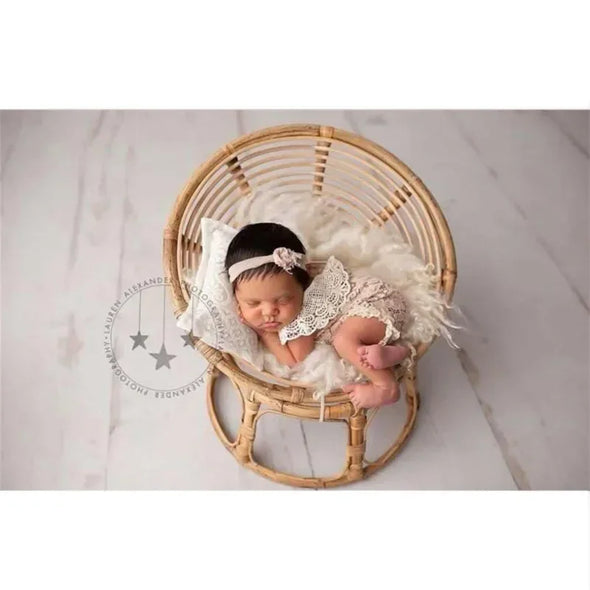 Baby Papasan Chair Newborn Photography Props Basket Handmade Radar Chair Bed Baby Boy Girl Photo Posing Prop Accessories Infant