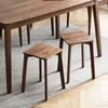 Elegant Black Walnut Dining Stool Simple Wooden Stackable Small Bench Versatile Seating Solution for Living Room