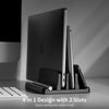 WELTIG Adjustable Vertical Laptop Stand | 3-in-1 Space-Saving Dock