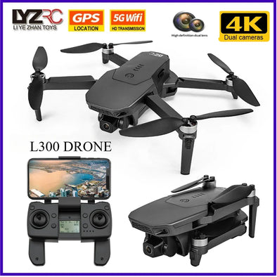 LYZEC  L300 Drone FPV 4K HD Dual Camera GPS 5G 3-Axis Brushless Optical Flow Obstacle Avoidance Quadcopter RC Drone Toys Gift