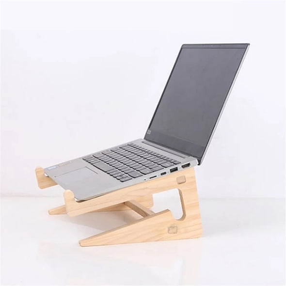 WELTIG Universal Wooden Laptop Stand with Detachable Base