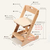 Adjustable Solid Wood Study Chair Home Dining Chair Gravity Wheel Can Be Raised and Lowered Writing Furniture Muebles Bench