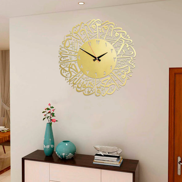 Acrylic Ramadan Decorative Clock Wall Hanging Clock Home Decor Islamic Muslim Wall Art Eid Mubarak Decorations Wall Stickers