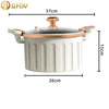 Cooking Pot with Lid Pressure Cooking Pot Rice Cooker Slow Cooker Pasta Instant Noodle Pot Stew Pat for Tea Noodles Milk Soup 8L