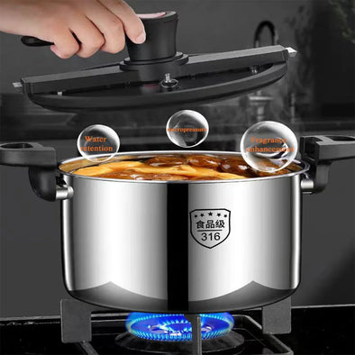 Multifunctional household pressure stew pot 316L stainless steel micro pressure pot with five layers of thickened steel