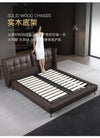 Genuine Leather Bed Master Bedding Light Luxury Modern Fruit Shell Bed