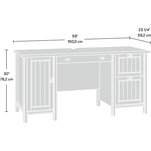 Costa Computer Desk, Chalked Chestnut finish