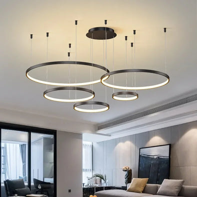 WELTIG Minimalist LED Pendant Light – Modern Acrylic Chandelier