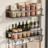 Black Wall-mounted Kitchen Shelves