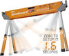 XT Sawhorse Pair- Two pack, 30-36 inch height adjustable Legs, Metal Top for 2x4, Heavy Duty Pro Bench Saw