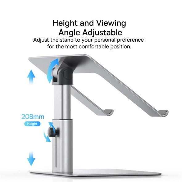 WELTIG Foldable Aluminum Laptop Riser & Stand for MacBook & Tablets