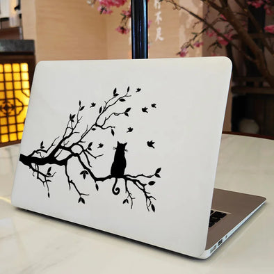 Overlooking Cat Vinyl Decal Laptop Sticker for Apple Macbook 13 14 Pro Air Retina Mac Skin HP Lenovo Notebook Fashion Art Decor